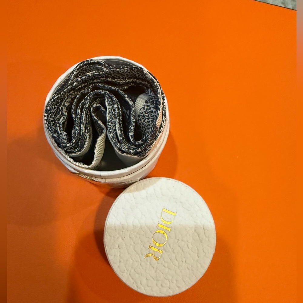 Dior Toile de Jouy Sauvage Mitzah Ivory and Navy Blue Silk Twill - Picture 8 of 8